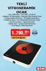 KUMTEL TEKLİ VİTROSERAMİK OCAK